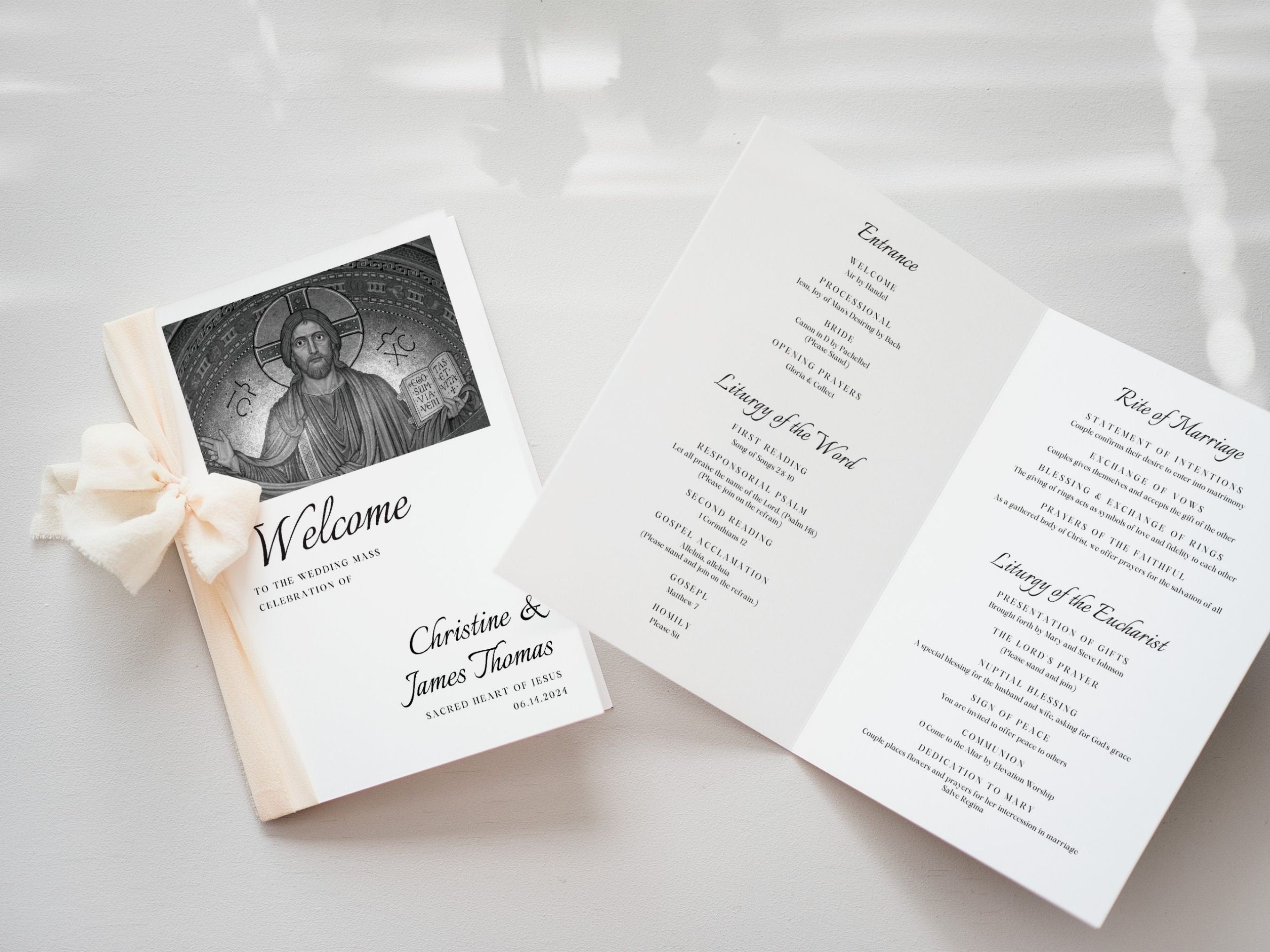 St Peter Bifold Wedding Program Template