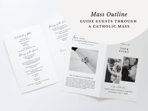 Catholic Mass Bifold Program Template