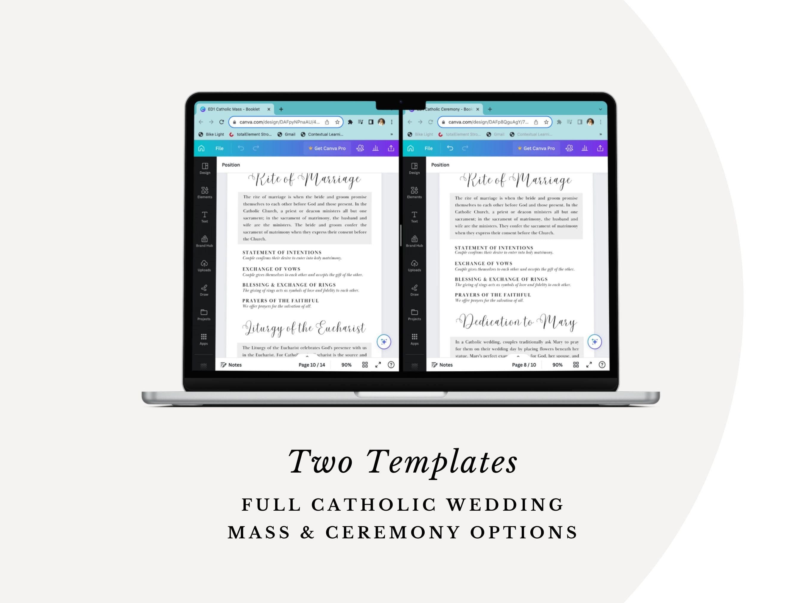 Guadalupe Full Readings & Explanation Wedding Program Template