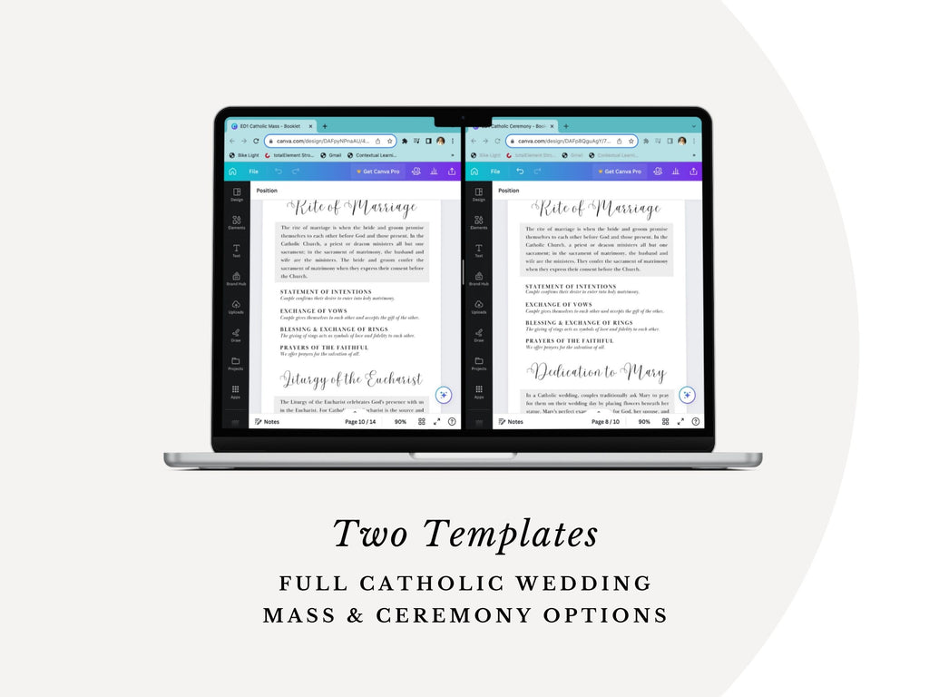 Roses Full Readings & Explanation Wedding Program Template