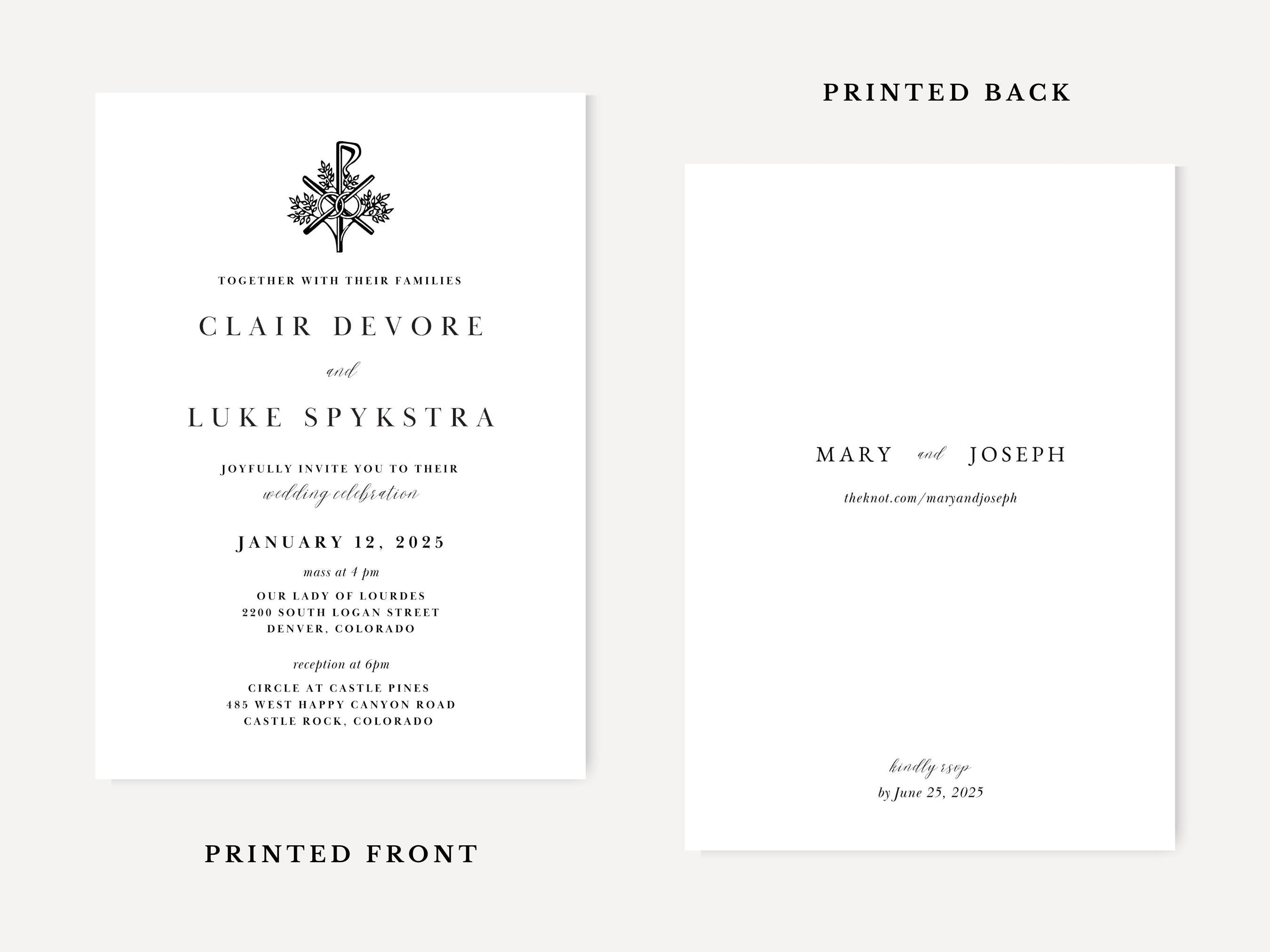 Catholic Wedding Invitation Template