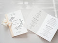 Leaf Bifold Wedding Program Template