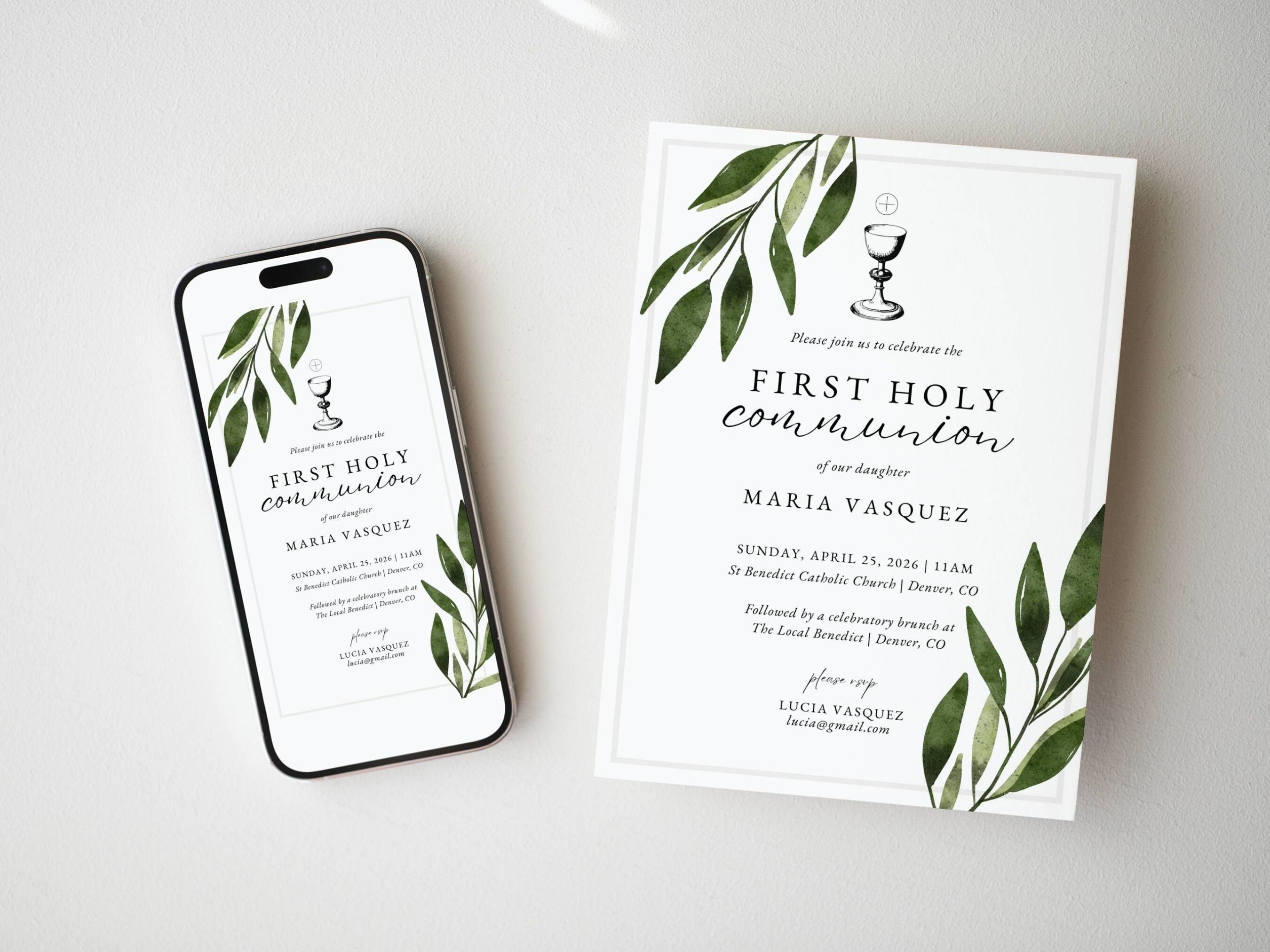 First Holy Communion Invitation Template