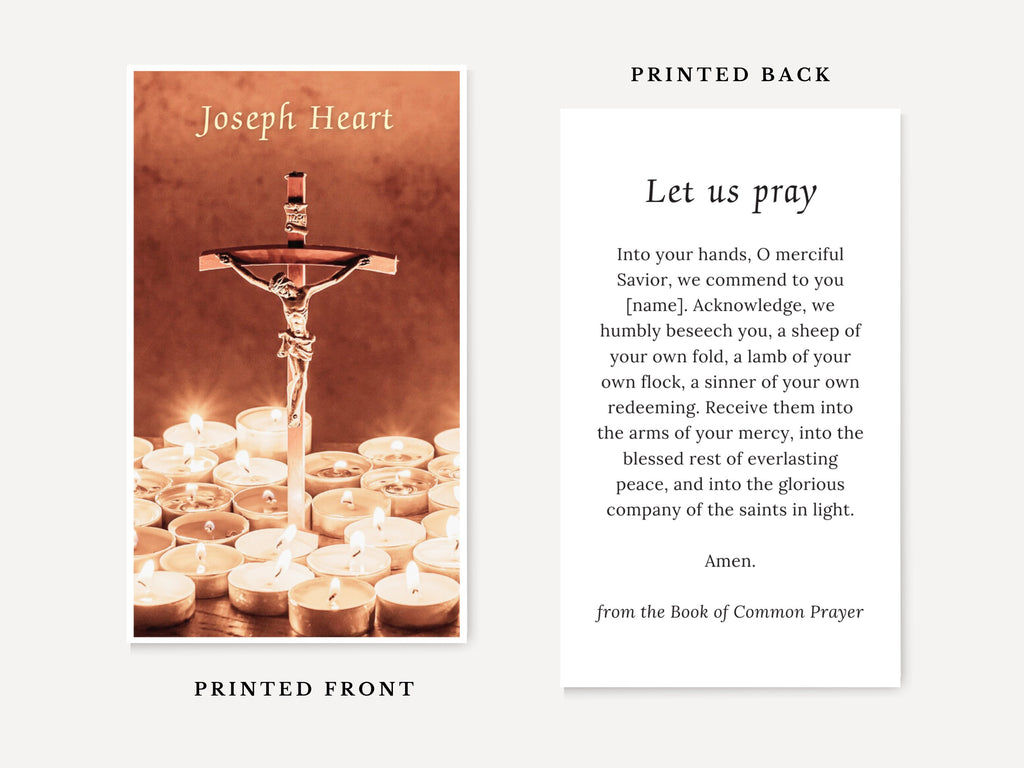 Vigil Funeral Prayer Card Template