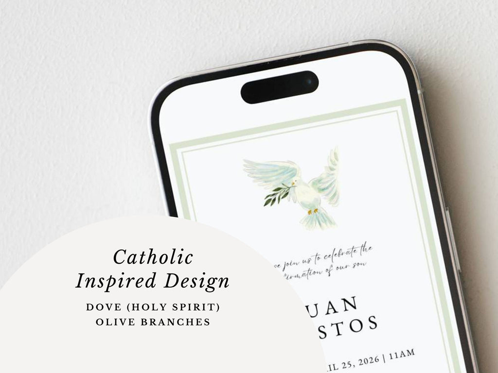 Dove Confirmation Invitation Template