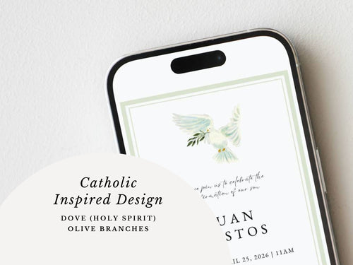 Dove Confirmation Invitation Template