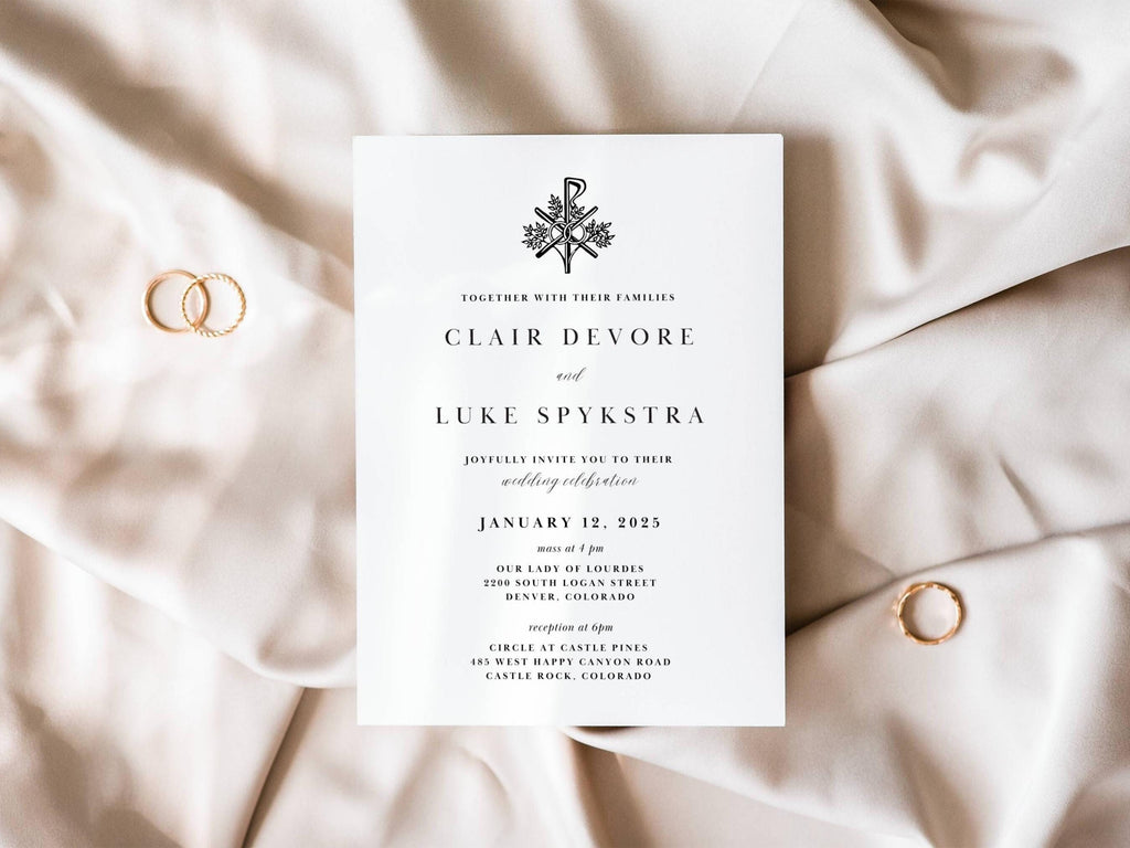 Catholic Wedding Invitation Template