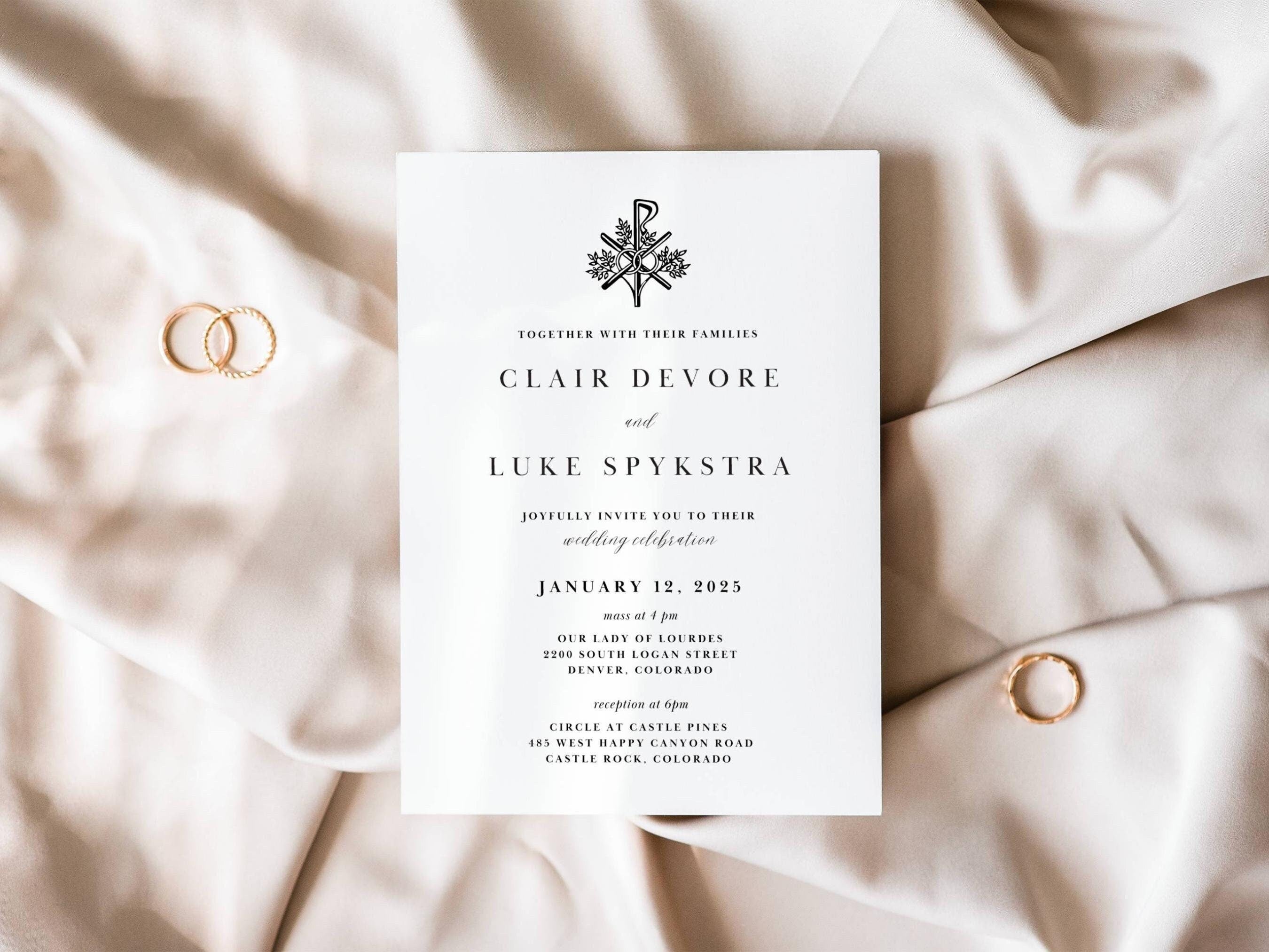 Catholic Wedding Invitation Template