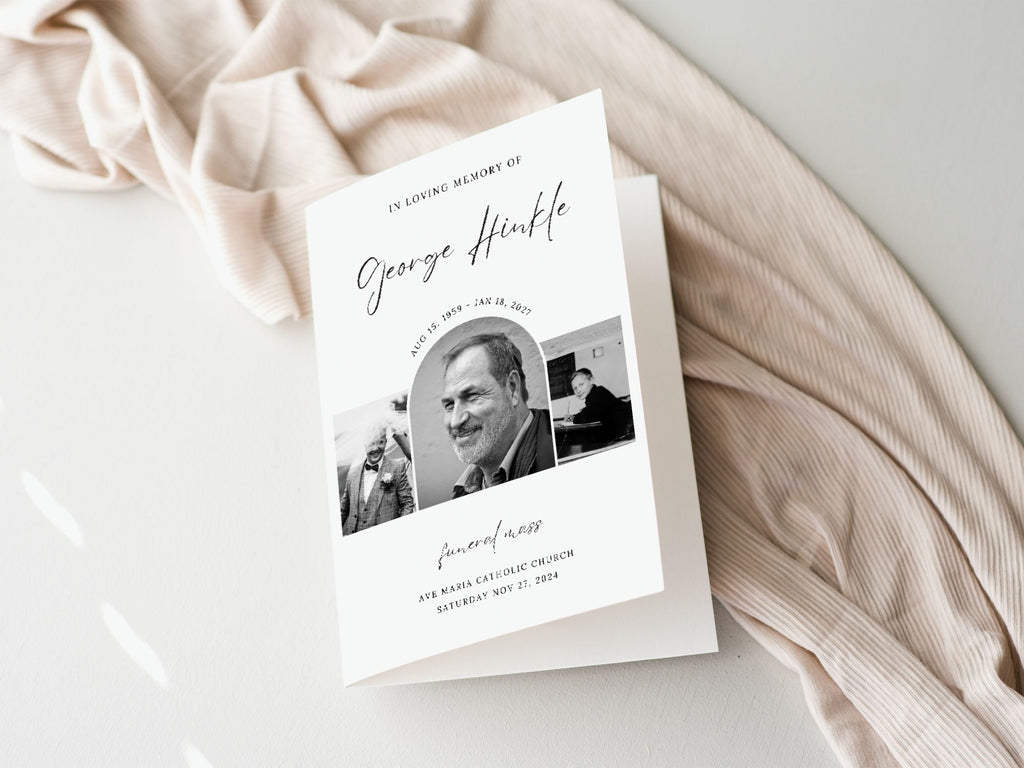 George Catholic Funeral Program Template