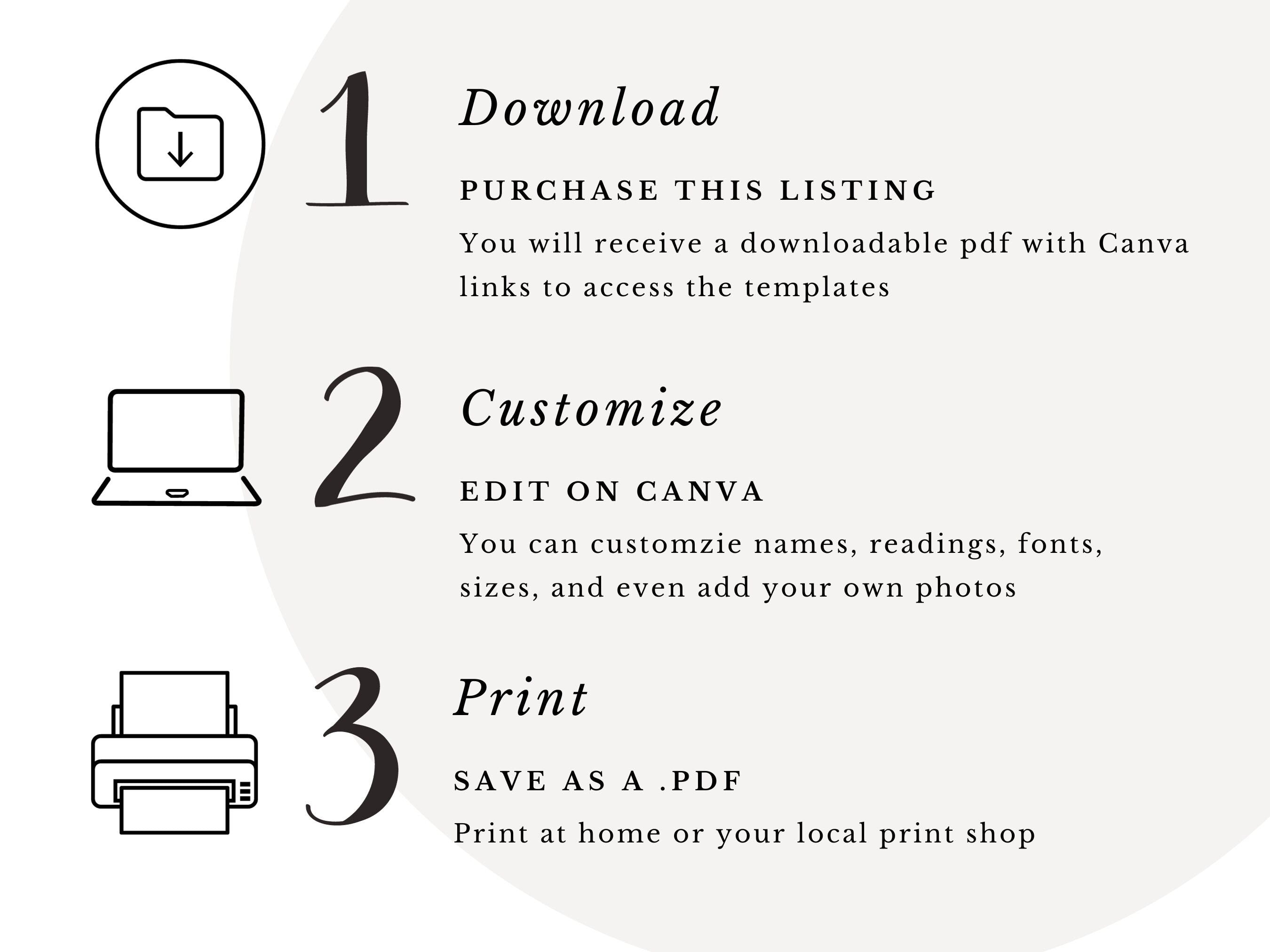 Church Bifold Wedding Program Template
