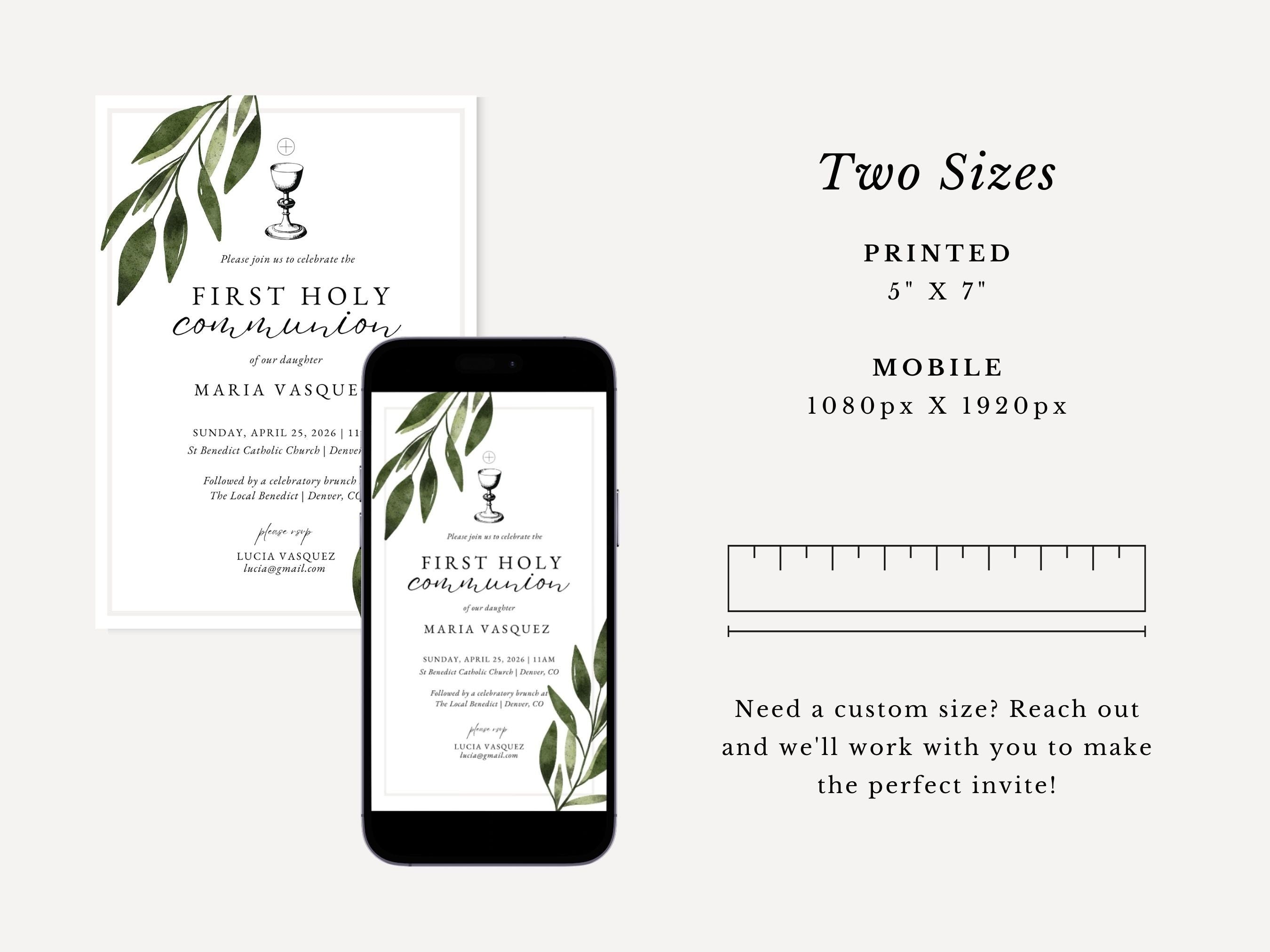 First Holy Communion Invitation Template