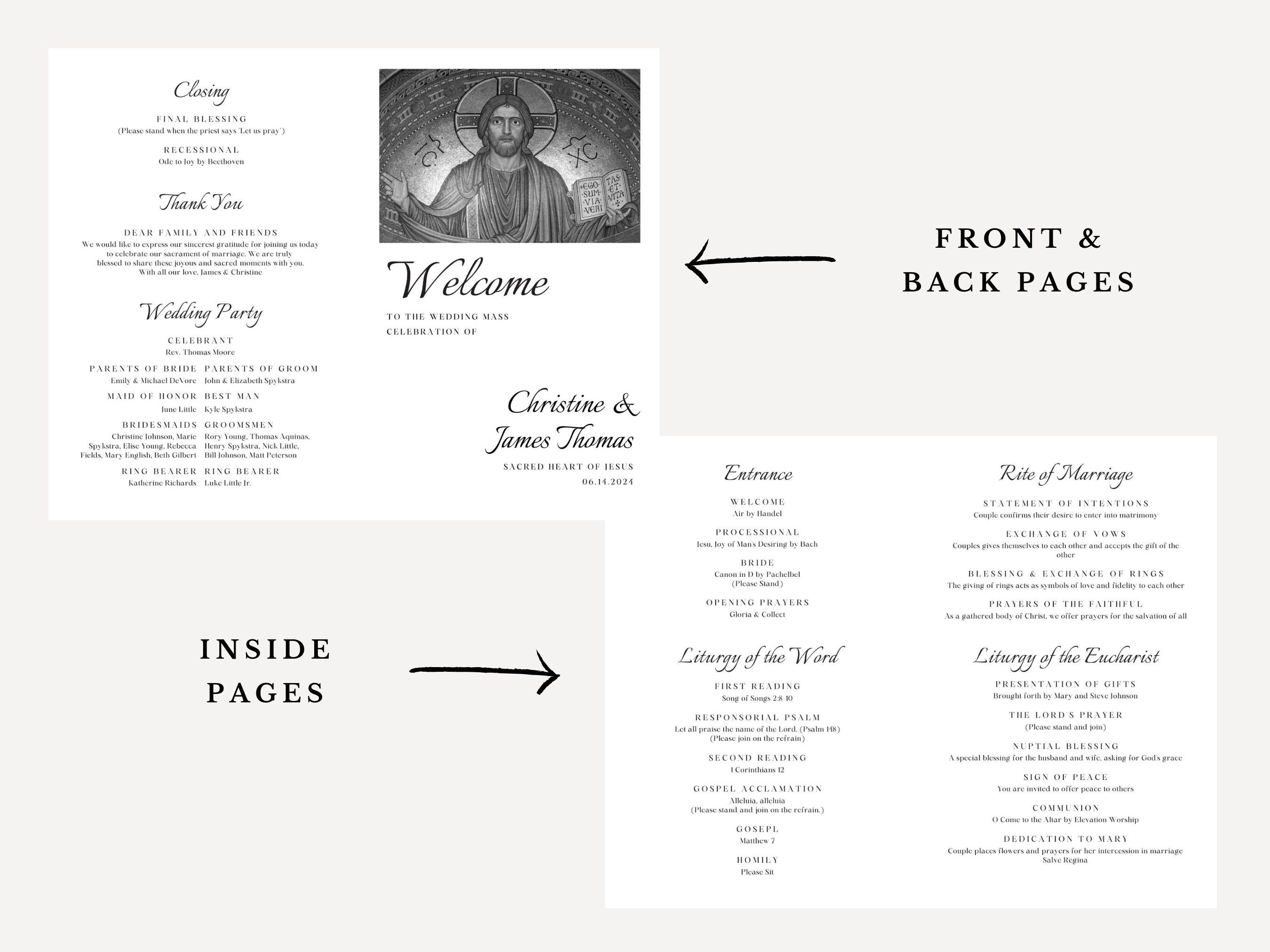 St Peter Bifold Wedding Program Template