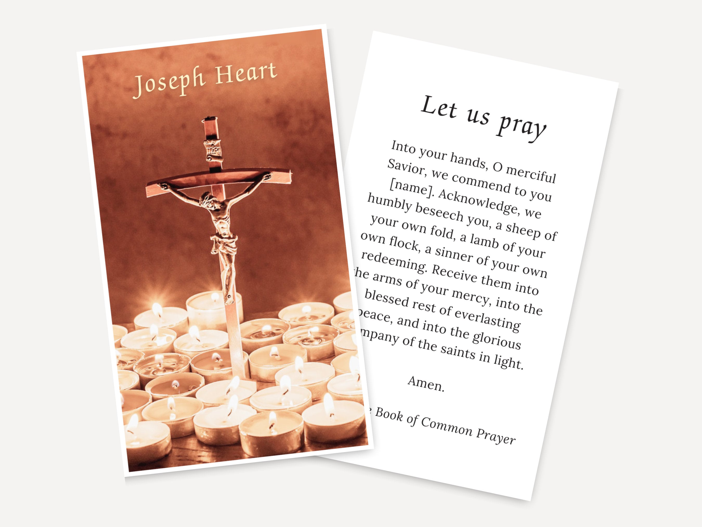Vigil Funeral Prayer Card Template