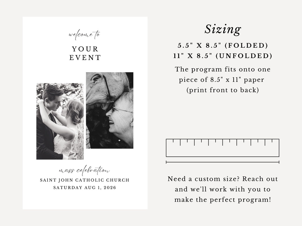 Catholic Mass Bifold Program Template