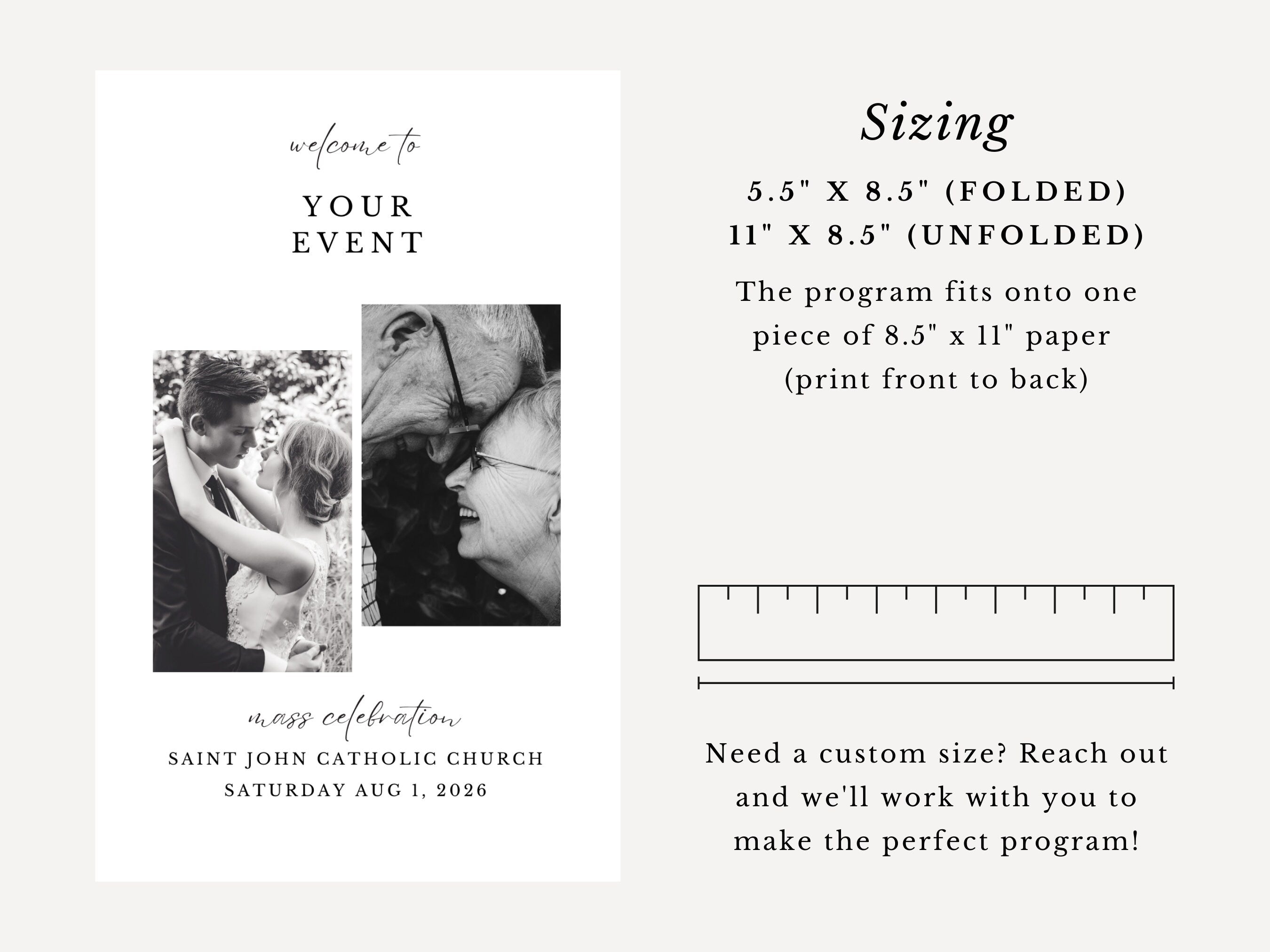 Catholic Mass Bifold Program Template