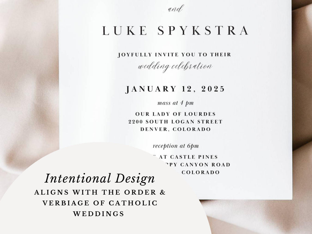 Catholic Wedding Invitation Template